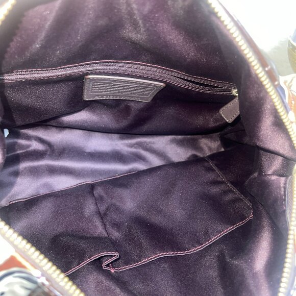 COACH Signature Hand Drawn Scarf Print ASHLEY Satchel Handbag Bag Purse F20034 - Picture 7 of 9